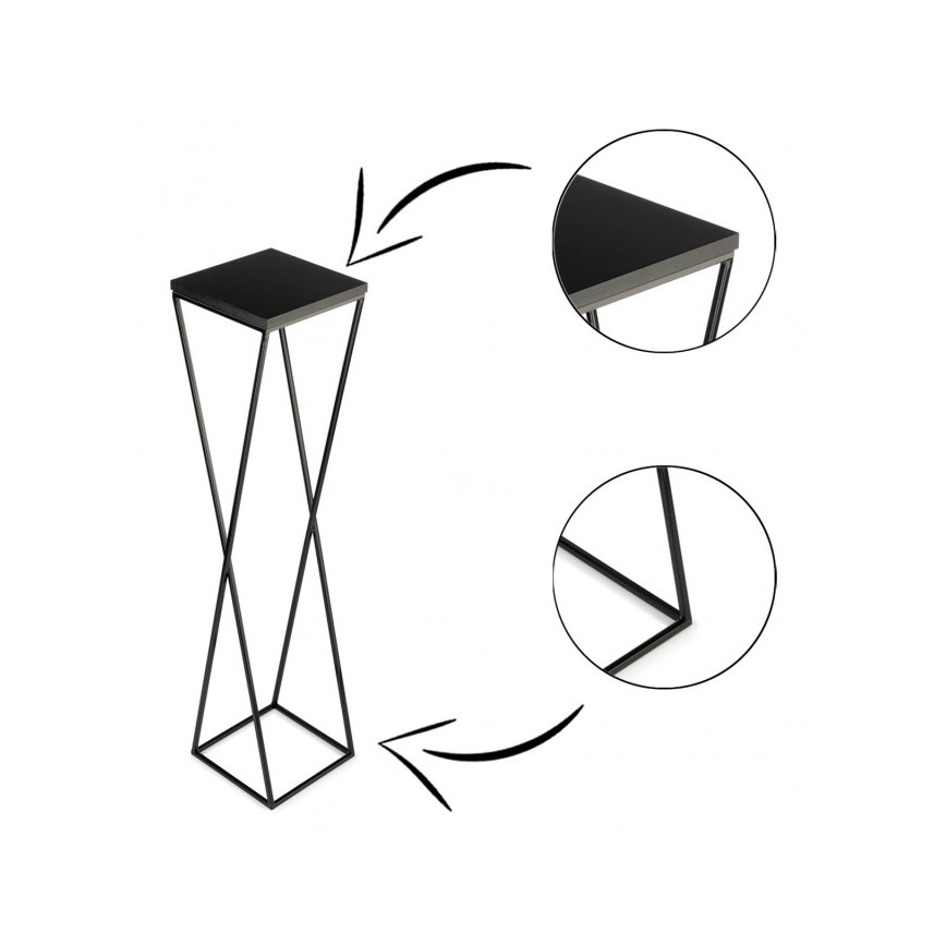 Suport de flori LOFT 100x24 cm negru