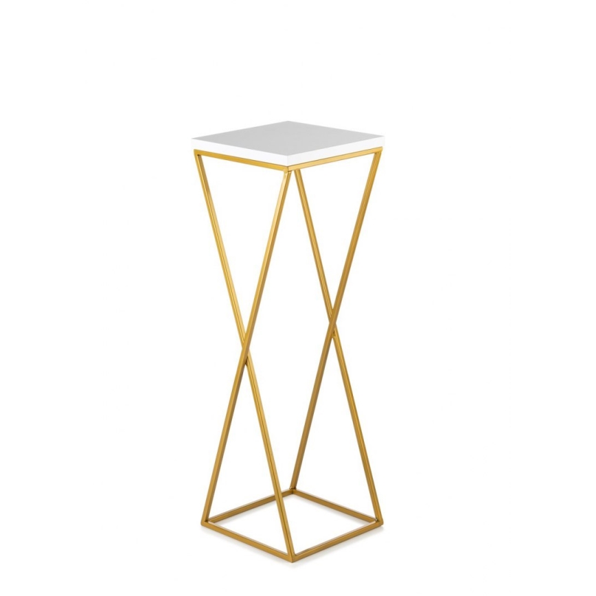 Suport de flori LOFT 70x24 cm auriu/alb