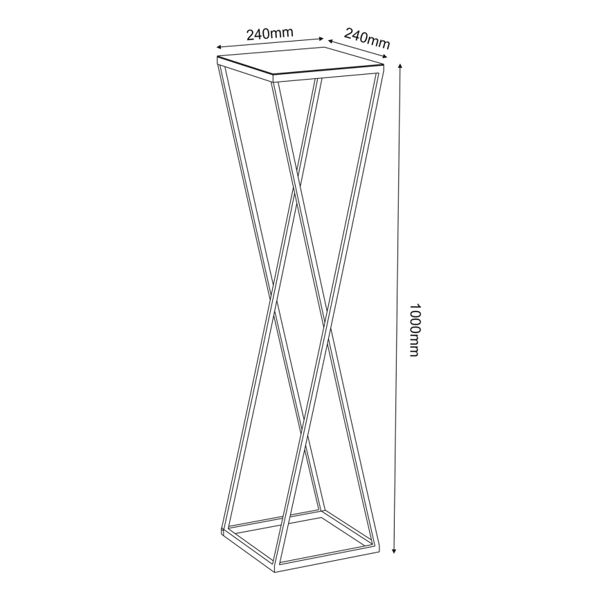 Suport de flori100x24 cm negru