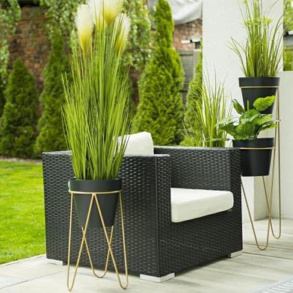 Suport de ghiveci LOFT 50x30 cm auriu