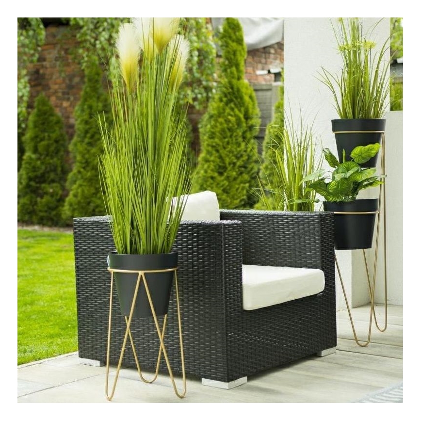 Suport de ghiveci LOFT 50x30 cm auriu