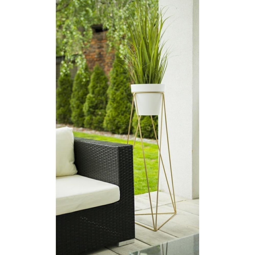 Suport de ghiveci TRIANGL 90x50 cm auriu