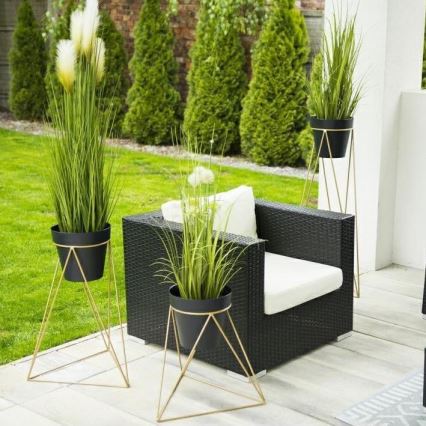Suport de ghiveci TRIANGL 90x50 cm auriu