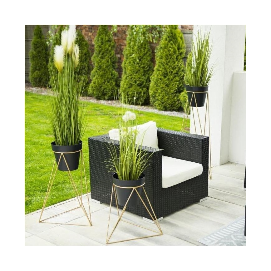 Suport de ghiveci TRIANGL 90x50 cm auriu
