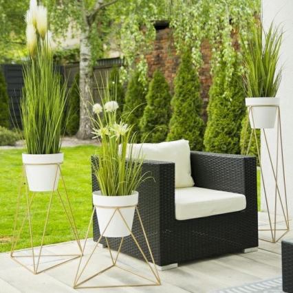 Suport de ghiveci TRIANGL 90x50 cm auriu