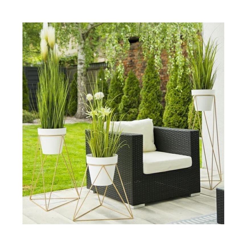 Suport de ghiveci TRIANGL 90x50 cm auriu