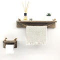 Suport de hârtie igienică 10,5x17 cm + raft de perete 10x50 cm molid