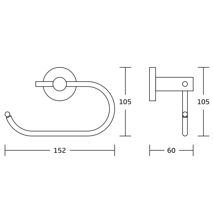Suport de hârtie igienică Aqualine SAMBA crom lucios