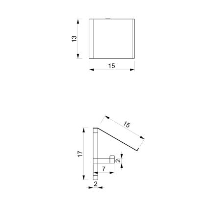 Suport de hârtie igienică de perete 17x15 alb