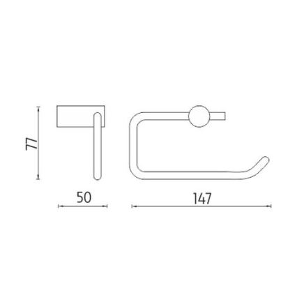 Suport de hârtie igienică NIMCO BR 11055-26 BORMO crom lucios