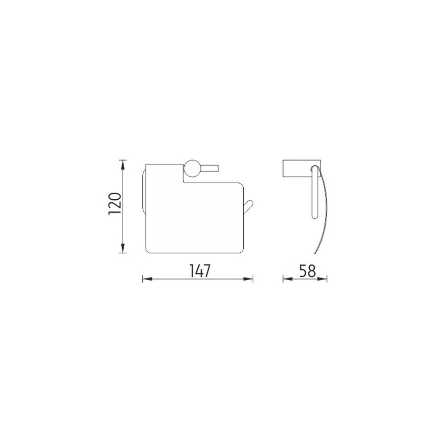 Suport de hârtie igienică NIMCO BR 11055B-26 BORMO crom lucios
