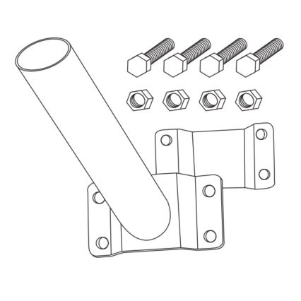 Suport de lampă stradală cu set de montare STREET negru
