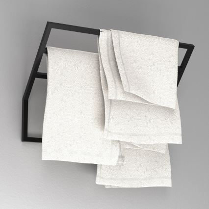 Suport de perete pentru prosoape 37x60 cm negru
