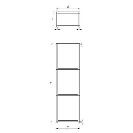 Suport de perete pentru prosoape 78x23 cm alb