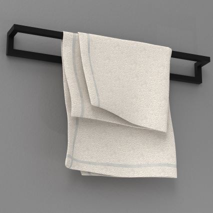 Suport de perete pentru prosoape 7x60 cm negru