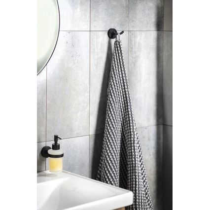 Suport de perete pentru prosoape Aqualine SAMBA negru