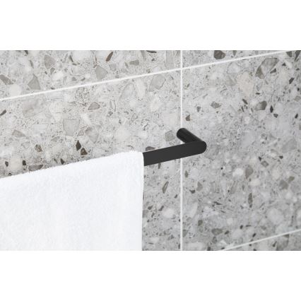 Suport de perete pentru prosoape KFA Armatura 864-025-81 24 cm oțel inoxidabil/negru mat