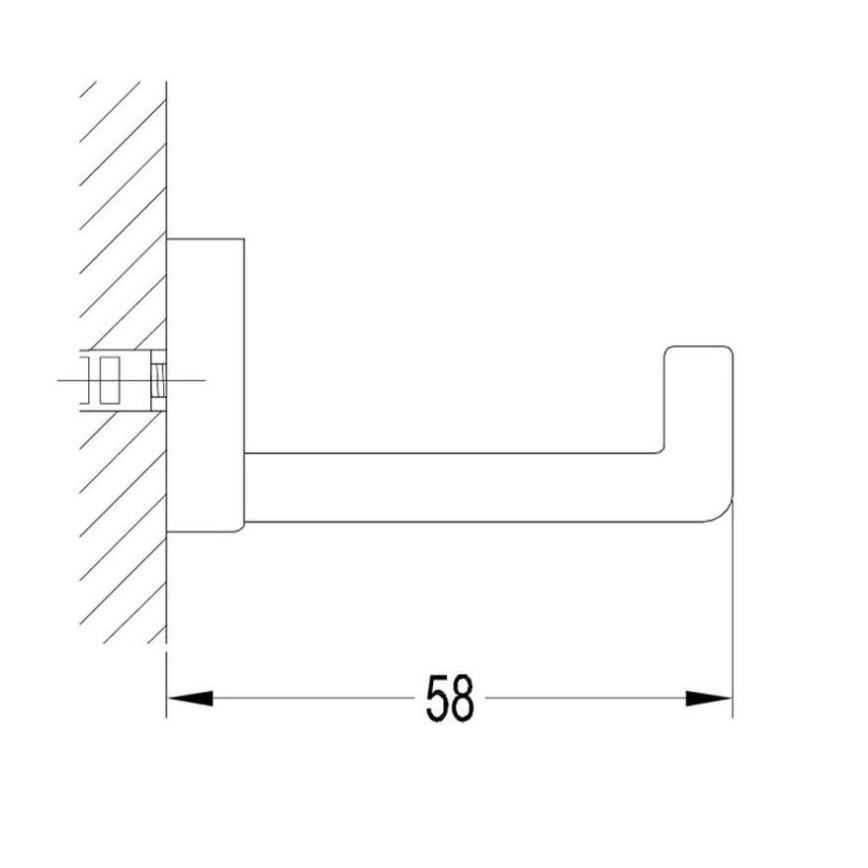 Suport de perete pentru prosoape OMNIRES DA70110BL DARLING negru semimat