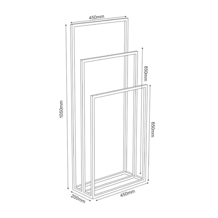 Suport de prosoape 105x45 cm alb