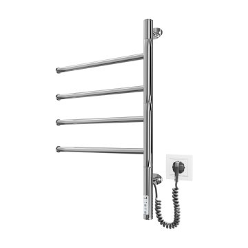 Suport electric rotativ pentru prosoape VEER 50W/230V, 62,5 x 44,5 cm, inox/crom lucios