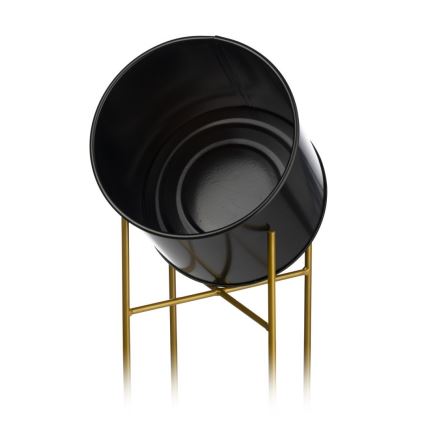 Suport pentru flori 75x17 cm negru/auriu