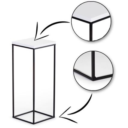 Suport pentru flori BASICLOFT 60x24 negru/alb