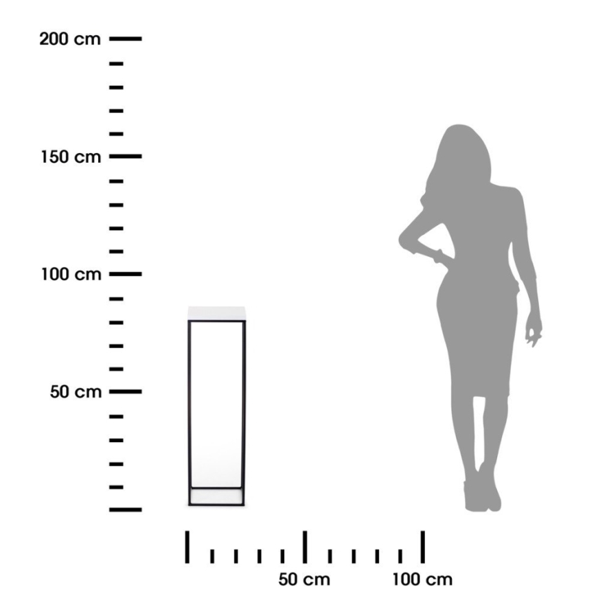 Suport pentru flori BASICLOFT 80x24 negru/alb