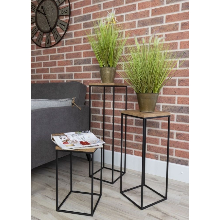 Suport pentru flori BASICLOFT 80x24 negru/maro