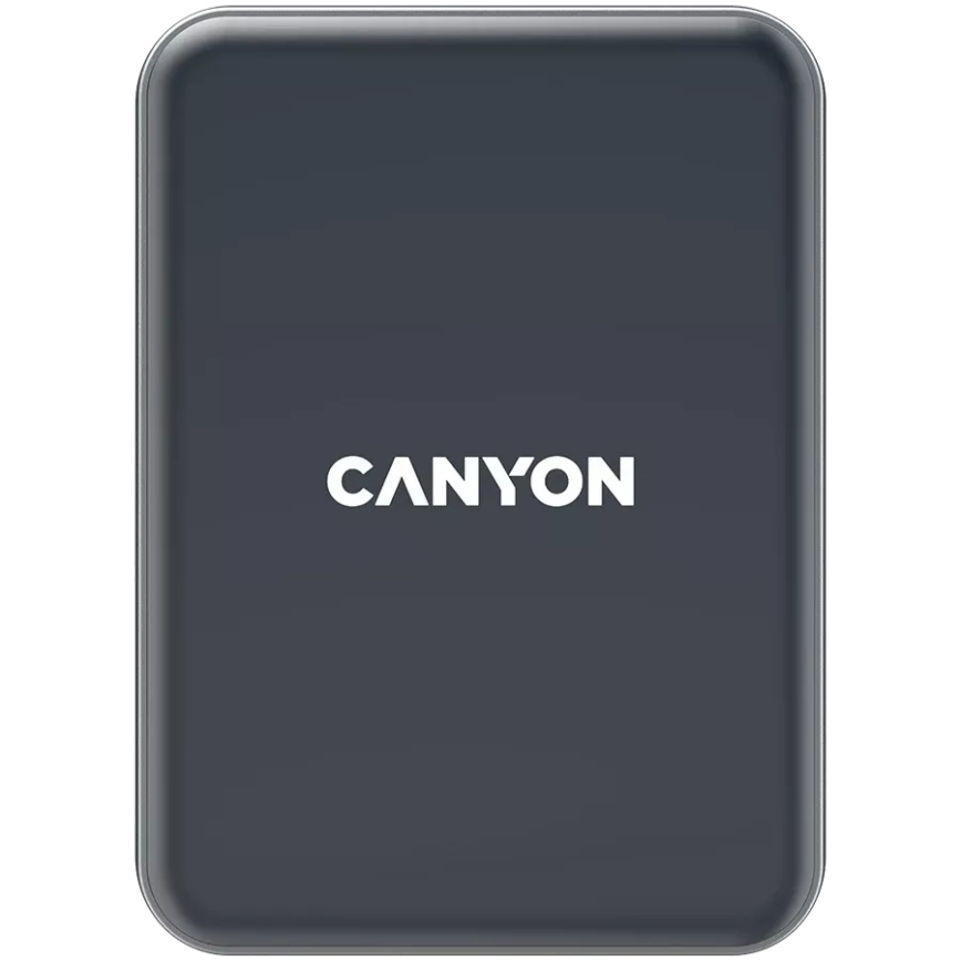 Suport magnetic auto de telefon cu funcție de încărcare fără fir Canyon Qi 5V negru dreptunghiular