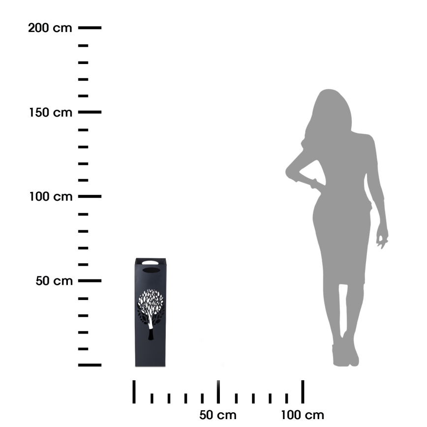 Suport metalic de umbrelă INDUSTRIAL 60x21 cm negru