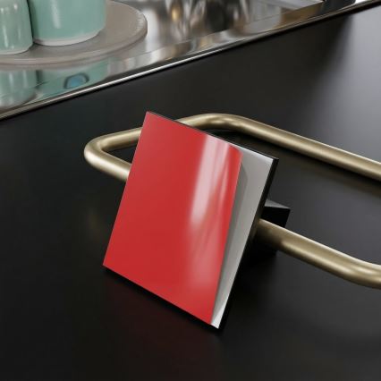 Suport metalic pentru hârtie igienică 8x16 cm negru/auriu