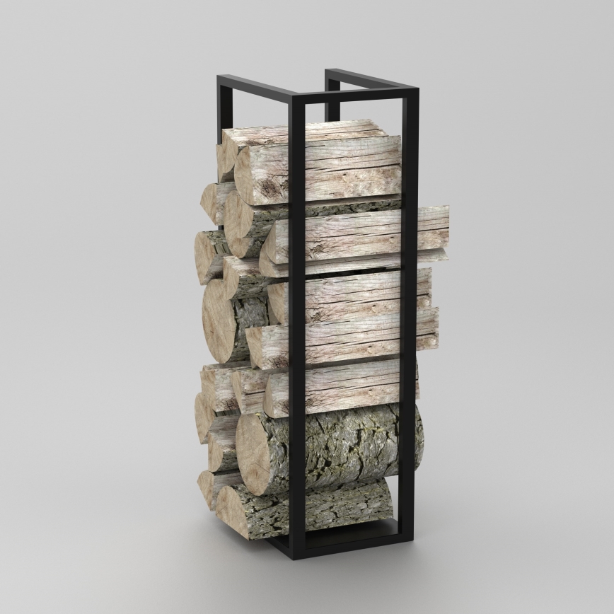 Suport metalic pentru lemn 100x30 cm negru