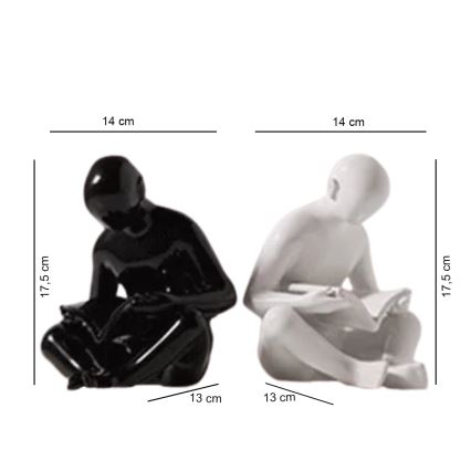 Suport pentru cărți 17,5 x 13 x 14 cm, negru/alb