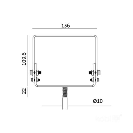 Suport pentru corp de iluminat industrial HIGHBAY, negru