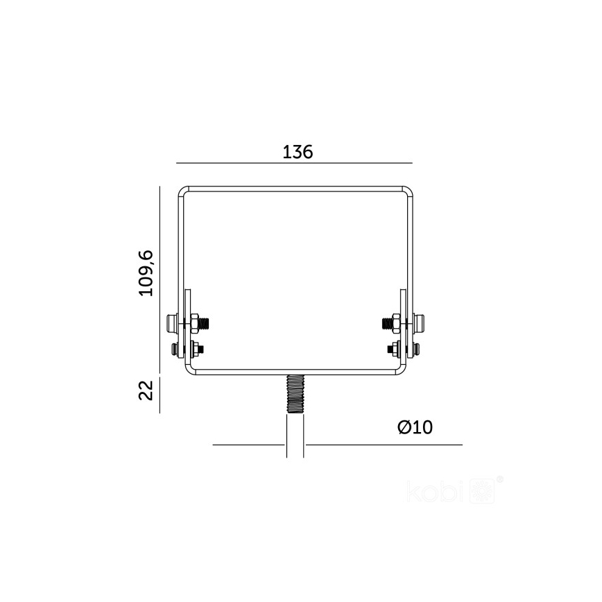 Suport pentru corp de iluminat industrial HIGHBAY, negru