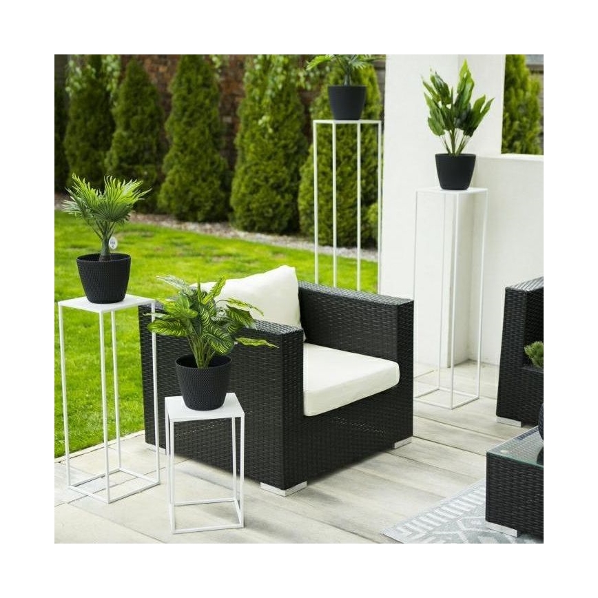 Suport pentru flori 100x24 cm alb