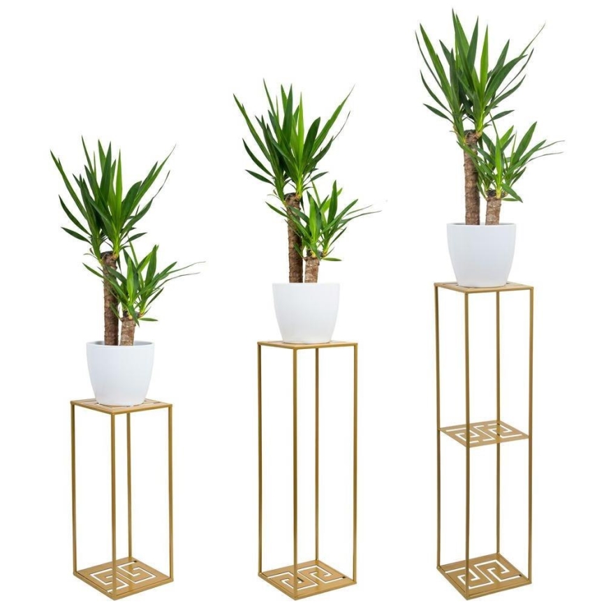 Suport pentru flori 100x24 cm auriu