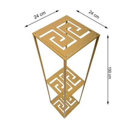 Suport pentru flori 100x24 cm auriu