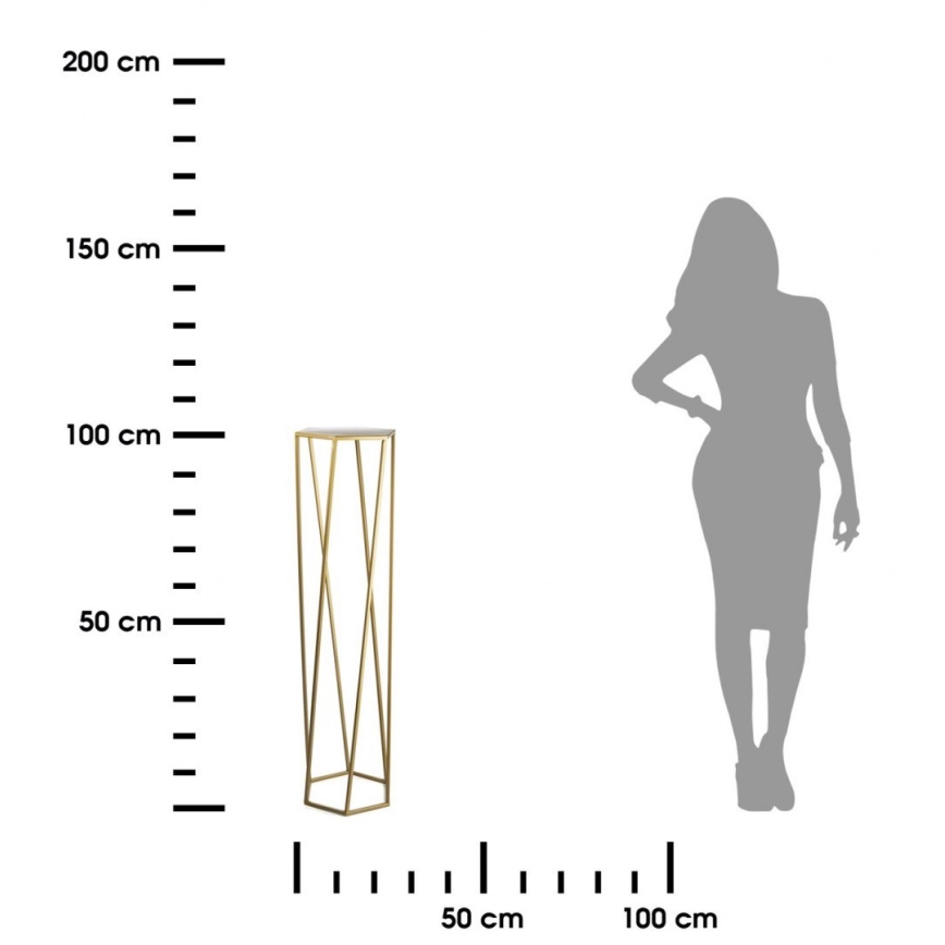 Suport pentru flori 100x24 cm auriu