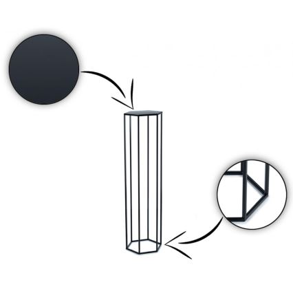 Suport pentru flori 100x24 cm negru