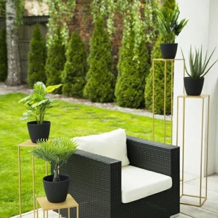 Suport pentru flori 130x24 cm auriu