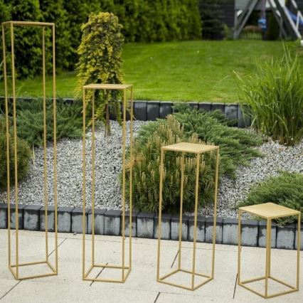 Suport pentru flori 130x24 cm auriu