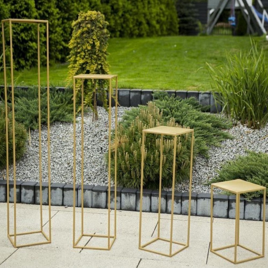 Suport pentru flori 130x24 cm auriu