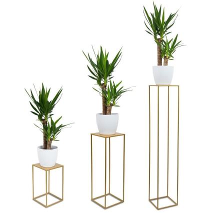 Suport pentru flori 130x24 cm auriu