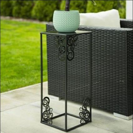 Suport pentru flori 60x24 cm negru
