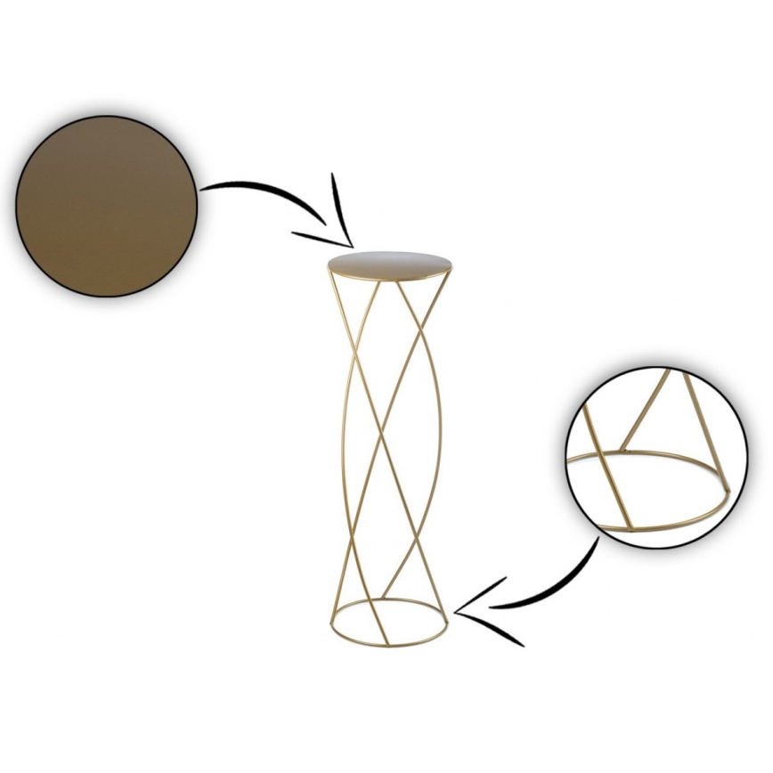 Suport pentru flori 70x22,5 cm auriu