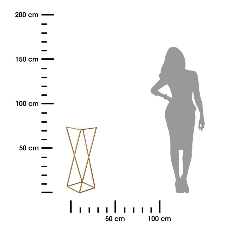 Suport pentru flori 70x24 cm auriu