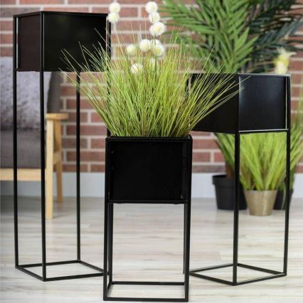 Suport pentru flori 70x24 cm negru