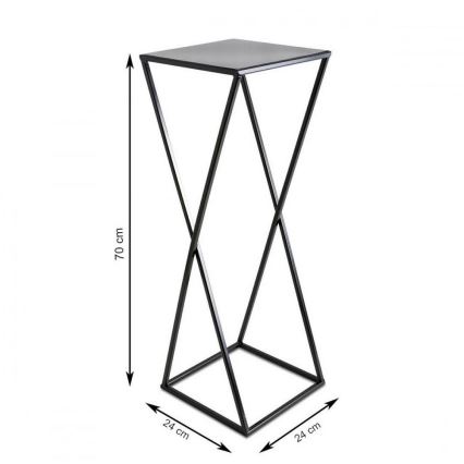 Suport pentru flori 70x24 negru