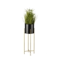 Suport pentru flori 75x17 cm negru/auriu
